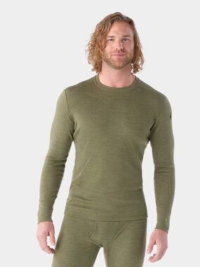 Smartwool Men's XL Classic All-Season Merino 150 Base Layer Olive Green F23